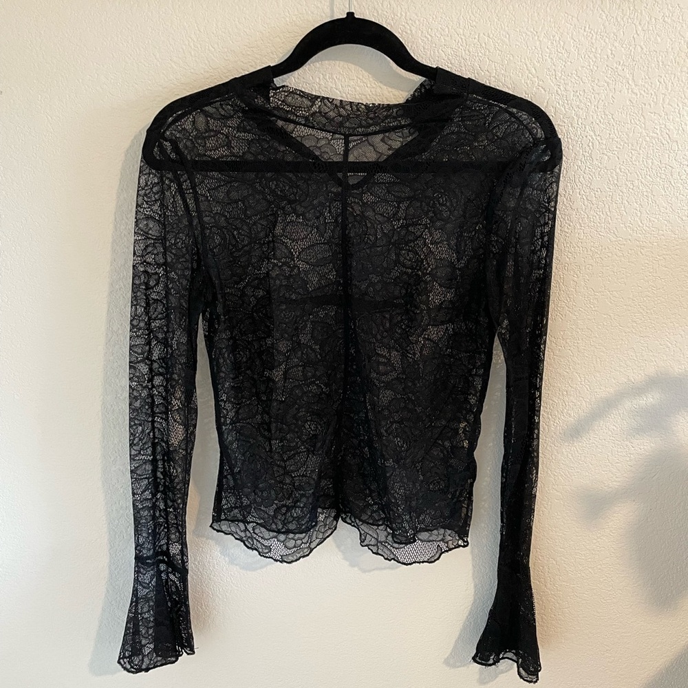 Urban Outfitters Long Sleeve Lace Top